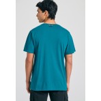 Funky Buddha Ανδρικό Κοντομάνικο T-Shirt Τυρκουάζ