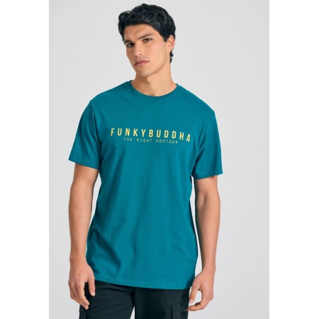 Funky Buddha Ανδρικό Κοντομάνικο T-Shirt Τυρκουάζ