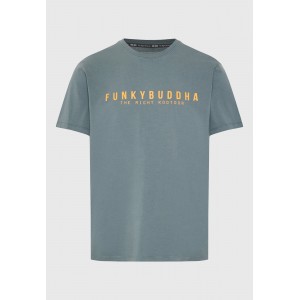 Funky Buddha Ανδρική Μπλούζα Κοντό Μανίκι Με Τύπωμα (FBM011-011-04-STEEL-GREY)