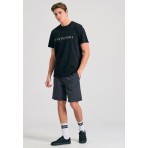 Funky Buddha Ανδρικό Κοντομάνικο T-Shirt Μαύρo