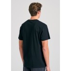 Funky Buddha Ανδρικό Κοντομάνικο T-Shirt Μαύρo
