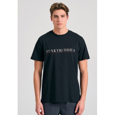 Funky Buddha Ανδρικό Κοντομάνικο T-Shirt Μαύρo