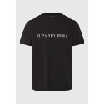 Funky Buddha Ανδρικό Κοντομάνικο T-Shirt Μαύρo