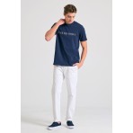 Funky Buddha Ανδρικό Κοντομάνικο T-Shirt Μπλε Σκούρο