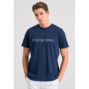 Funky Buddha T-Shirt Ανδρικό (FBM011-015-04-NAVY)