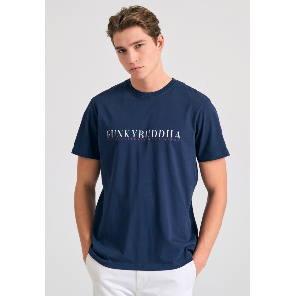 Funky Buddha T-Shirt Ανδρικό (FBM011-015-04-NAVY)