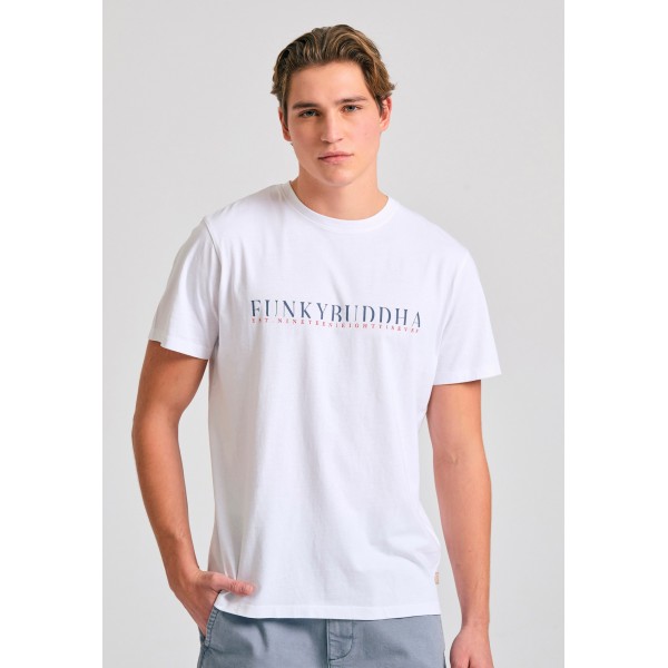 Funky Buddha T-Shirt Ανδρικό (FBM011-015-04-WHITE)