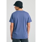 Funky Buddha Ανδρικό Κοντομάνικο T-Shirt Ίντιγκο