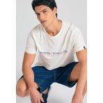 Funky Buddha Ανδρικό Κοντομάνικο T-Shirt Εκρού