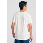 Funky Buddha Ανδρικό Κοντομάνικο T-Shirt Εκρού