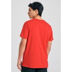 Funky Buddha Ανδρικό Κοντομάνικο T-Shirt Κόκκινο