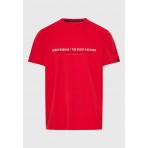 Funky Buddha Ανδρικό Κοντομάνικο T-Shirt Κόκκινο