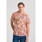 Funky Buddha Ανδρικό Πουκάμισο Με Κοντό Μανίκι (FBM011-016-05-CHALK)