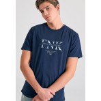 Funky Buddha Ανδρικό Κοντομάνικο T-Shirt Μπλε Σκούρο