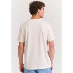 Funky Buddha Ανδρικό Κοντομάνικο T-Shirt Εκρού