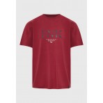 Funky Buddha Ανδρικό Κοντομάνικο T-Shirt Βυσσινί