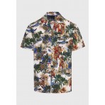 Funky Buddha Ανδρικό Κοντομάνικο Floral Πουκάμισο Πολύχρωμο
