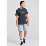 Funky Buddha Ανδρικό Κοντομάνικο T-Shirt Ανθρακί