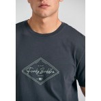 Funky Buddha Ανδρικό Κοντομάνικο T-Shirt Ανθρακί