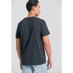 Funky Buddha Ανδρικό Κοντομάνικο T-Shirt Ανθρακί