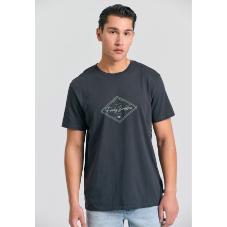 Funky Buddha Ανδρικό Κοντομάνικο T-Shirt Ανθρακί