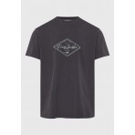 Funky Buddha Ανδρικό Κοντομάνικο T-Shirt Ανθρακί