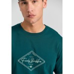 Funky Buddha Ανδρικό Κοντομάνικο T-Shirt Πετρόλ