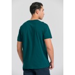 Funky Buddha Ανδρικό Κοντομάνικο T-Shirt Πετρόλ