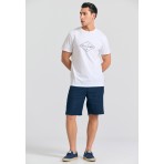 Funky Buddha Ανδρικό Κοντομάνικο T-Shirt Λευκό