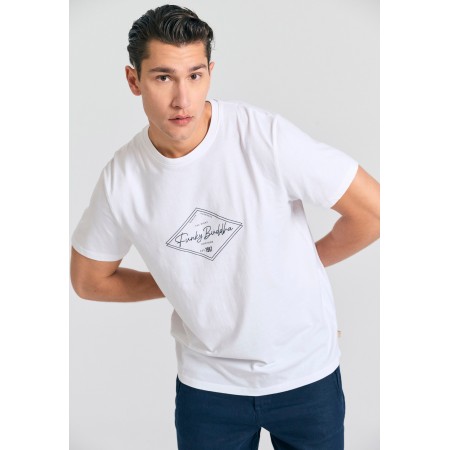 Funky Buddha Ανδρικό Κοντομάνικο T-Shirt Λευκό