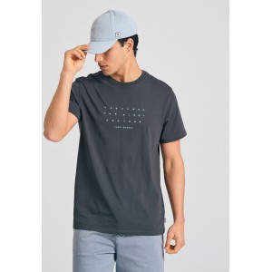 Funky Buddha Ανδρική Μπλούζα Κοντό Μανίκι Με Τύπωμα (FBM011-022-04-ANTHRACITE)