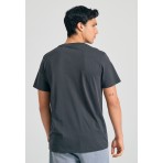 Funky Buddha Ανδρικό Κοντομάνικο T-Shirt Ανθρακί