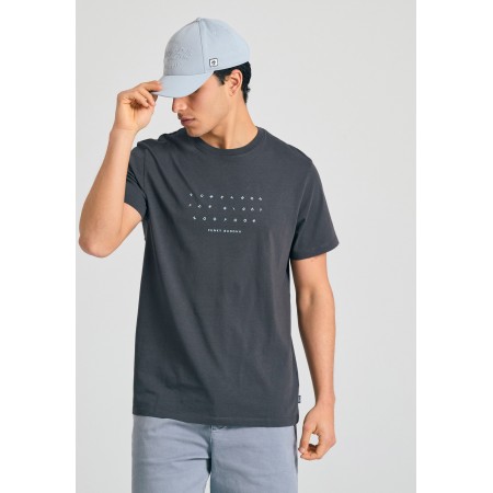 Funky Buddha Ανδρικό Κοντομάνικο T-Shirt Ανθρακί