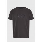 Funky Buddha Ανδρικό Κοντομάνικο T-Shirt Ανθρακί