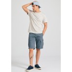 Funky Buddha Ανδρικό Κοντομάνικο T-Shirt Γκρι Ανοιχτό