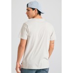 Funky Buddha Ανδρικό Κοντομάνικο T-Shirt Γκρι Ανοιχτό