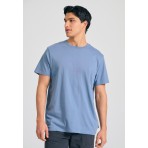 Funky Buddha Ανδρικό Κοντομάνικο T-Shirt Σιέλ