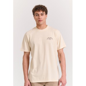 Funky Buddha Text Artwork T-Shirt Ανδρικό (FBM011-026-04-CHALK)