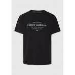Funky Buddha Ανδρικό Κοντομάνικο T-Shirt Μαύρο