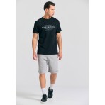 Funky Buddha Ανδρικό Κοντομάνικο T-Shirt Μαύρο