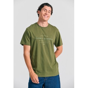 Funky Buddha T-Shirt Ανδρικό (FBM011-027-04-KHAKI)