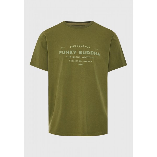Funky Buddha T-Shirt Ανδρικό (FBM011-027-04-KHAKI)