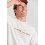 Funky Buddha Ανδρικό Κοντομάνικο T-Shirt Εκρού