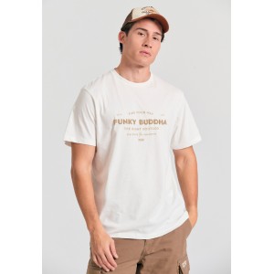 Funky Buddha T-Shirt Ανδρικό (FBM011-027-04-OFF-WHITE)