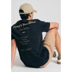 Funky Buddha Text Artwork Ανδρικό Κοντομάνικο T-Shirt Μαύρο