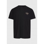Funky Buddha Text Artwork Ανδρικό Κοντομάνικο T-Shirt Μαύρο