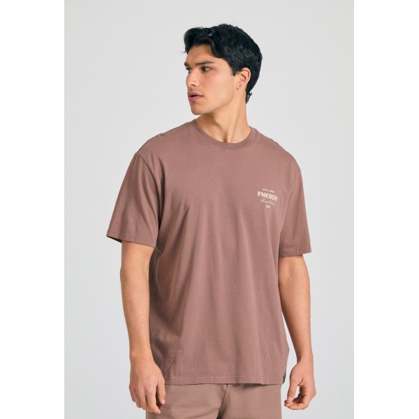Funky Buddha Text Artwork T-Shirt Ανδρικό (FBM011-028-04-CIGAR)