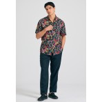 Funky Buddha Ανδρικό Πουκάμισο Με Κοντό Μανίκι (FBM011-030-05-BLACK)