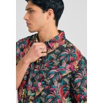 Funky Buddha Ανδρικό Πουκάμισο Με Κοντό Μανίκι (FBM011-030-05-BLACK)