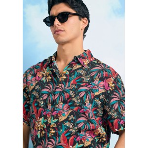 Funky Buddha Ανδρικό Πουκάμισο Με Κοντό Μανίκι (FBM011-030-05-BLACK)